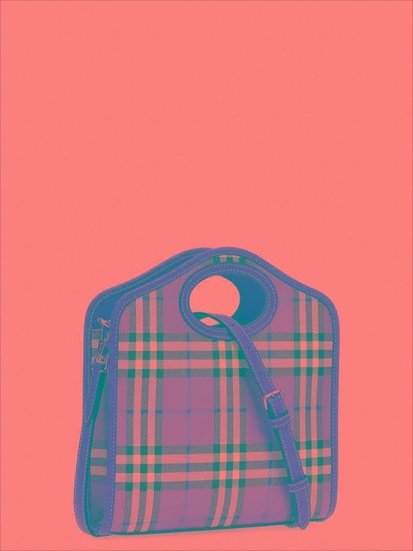 Structured Check Tote Bag