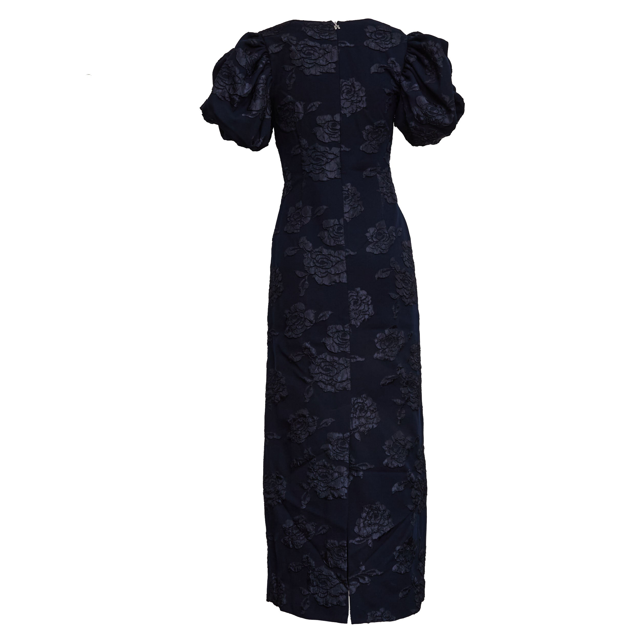 Ruby Jacquard Midi Puff Dress