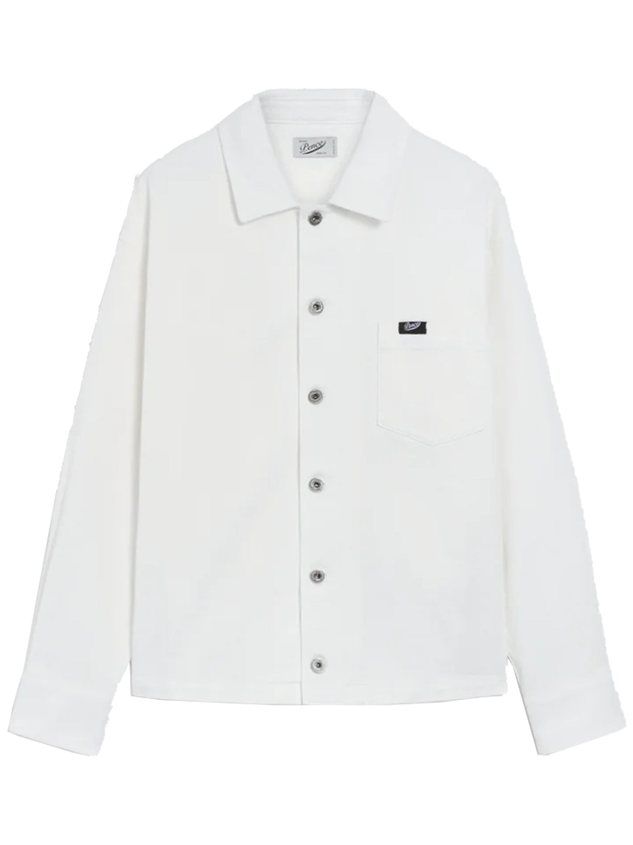 White Tommy Button Up Cotton Jacket