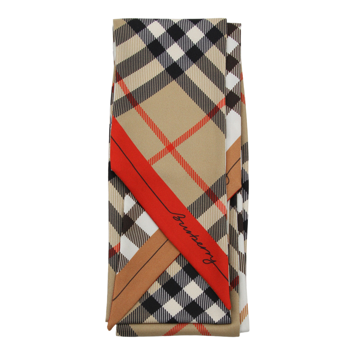 Checkered Pattern Scarf with Distinctive Border