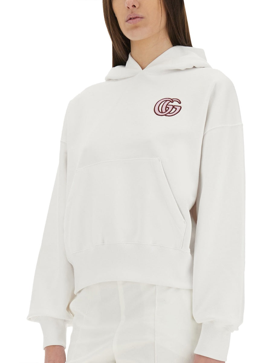 Regular Fit Cotton Sweatshirt with Intricate Embroidery
