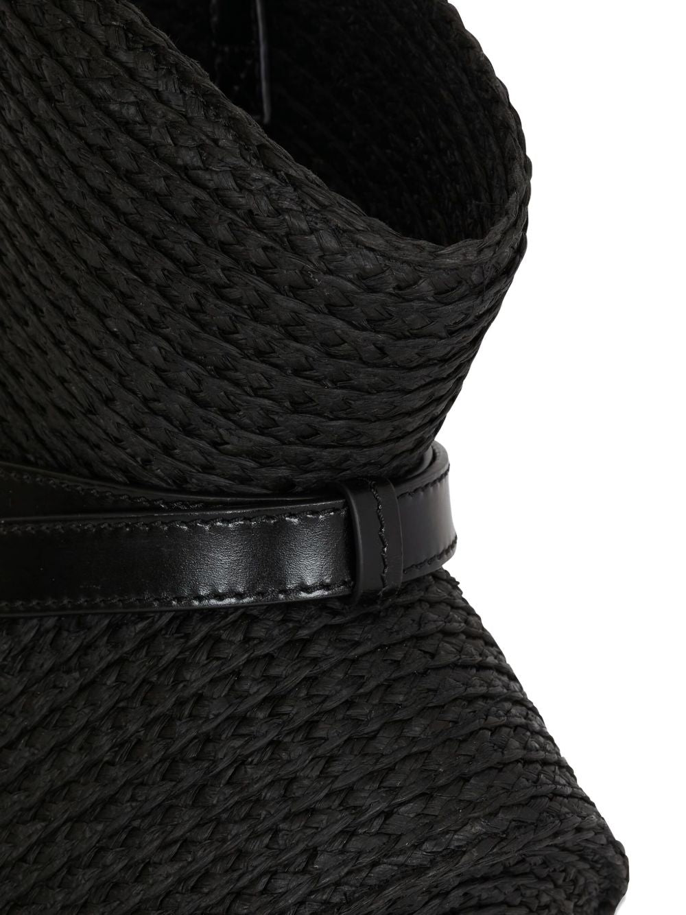 Sculptural Black Calfskin Leather Bag