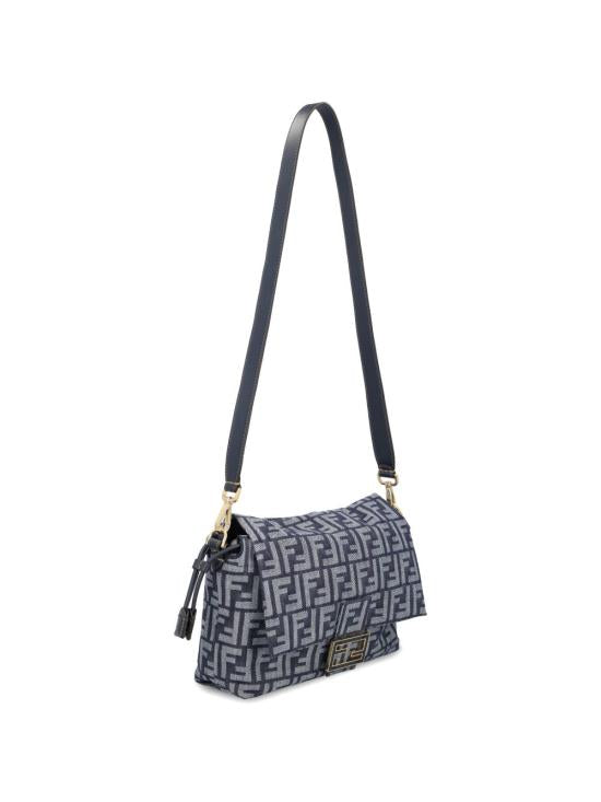 Geometric Patterned Flap Closure Shoulder Bag