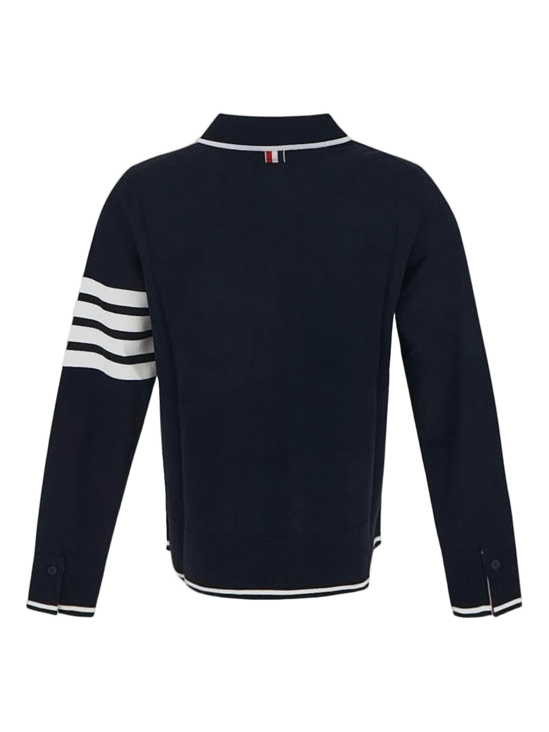 Deep Navy Long-Sleeve Polo Shirt
