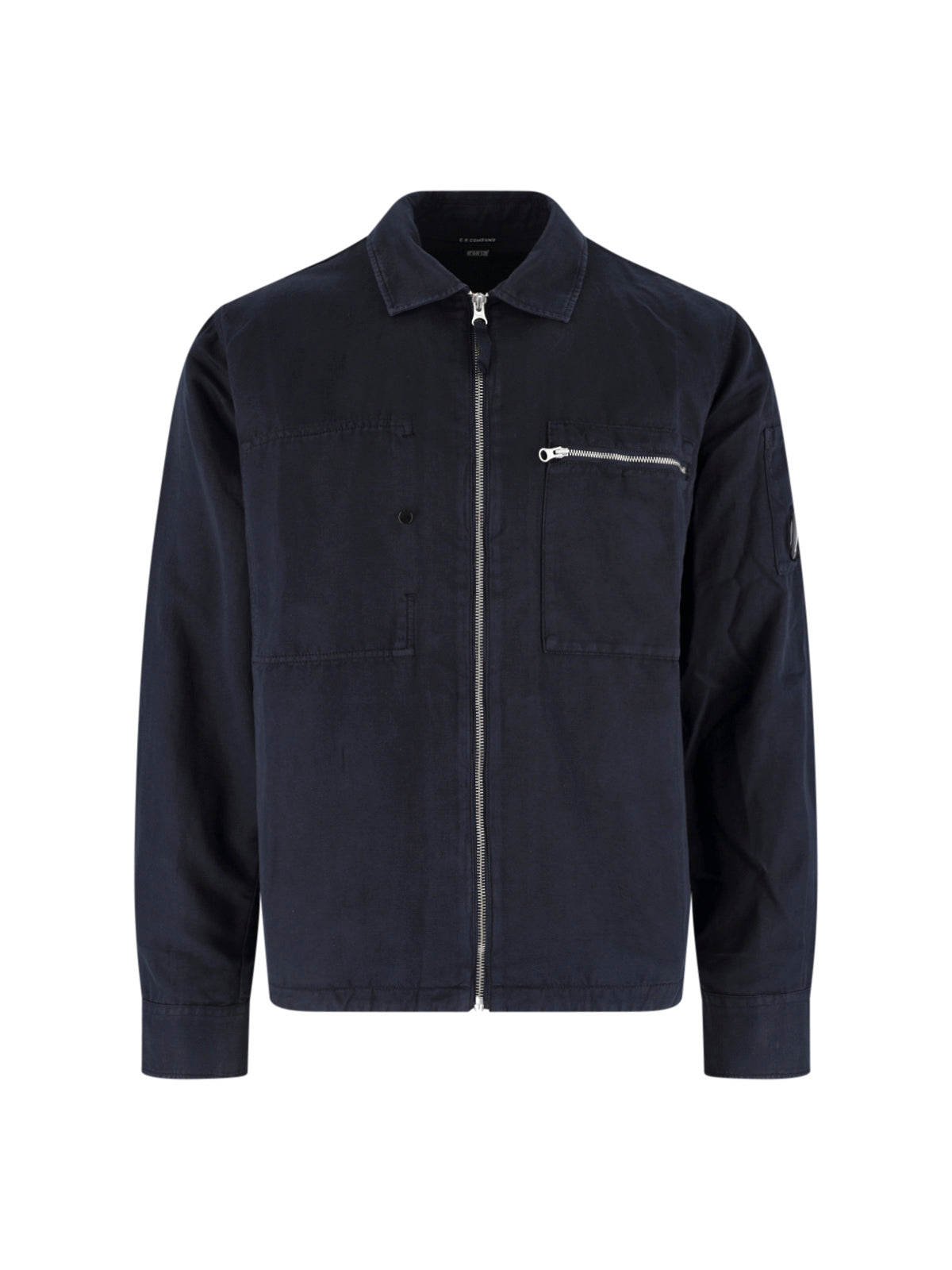Blue Twill Classic Collar Lens Jacket