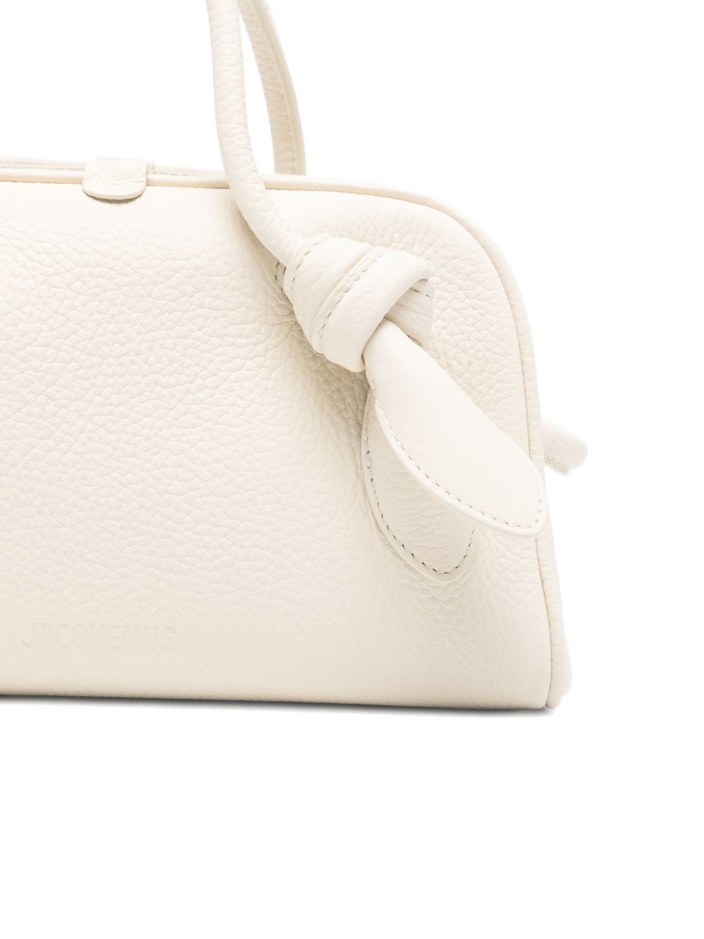 White Top Handle Knot Detail Bag