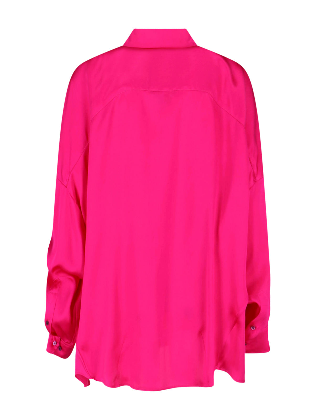 Pink Classic Collar Silk Shirt