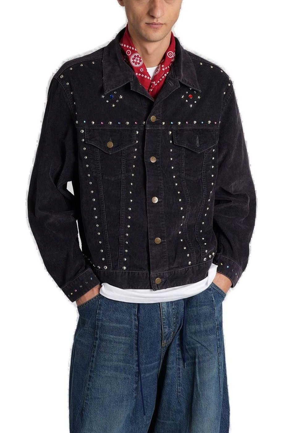 Studded Black Casual Jacket