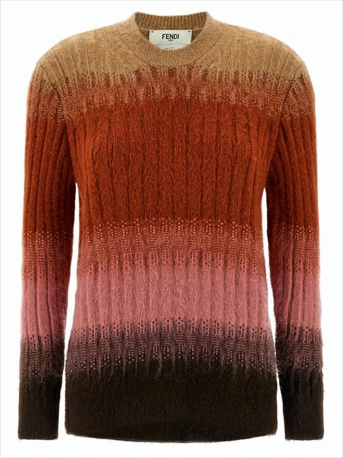 Gradient Cable Knit Sweater