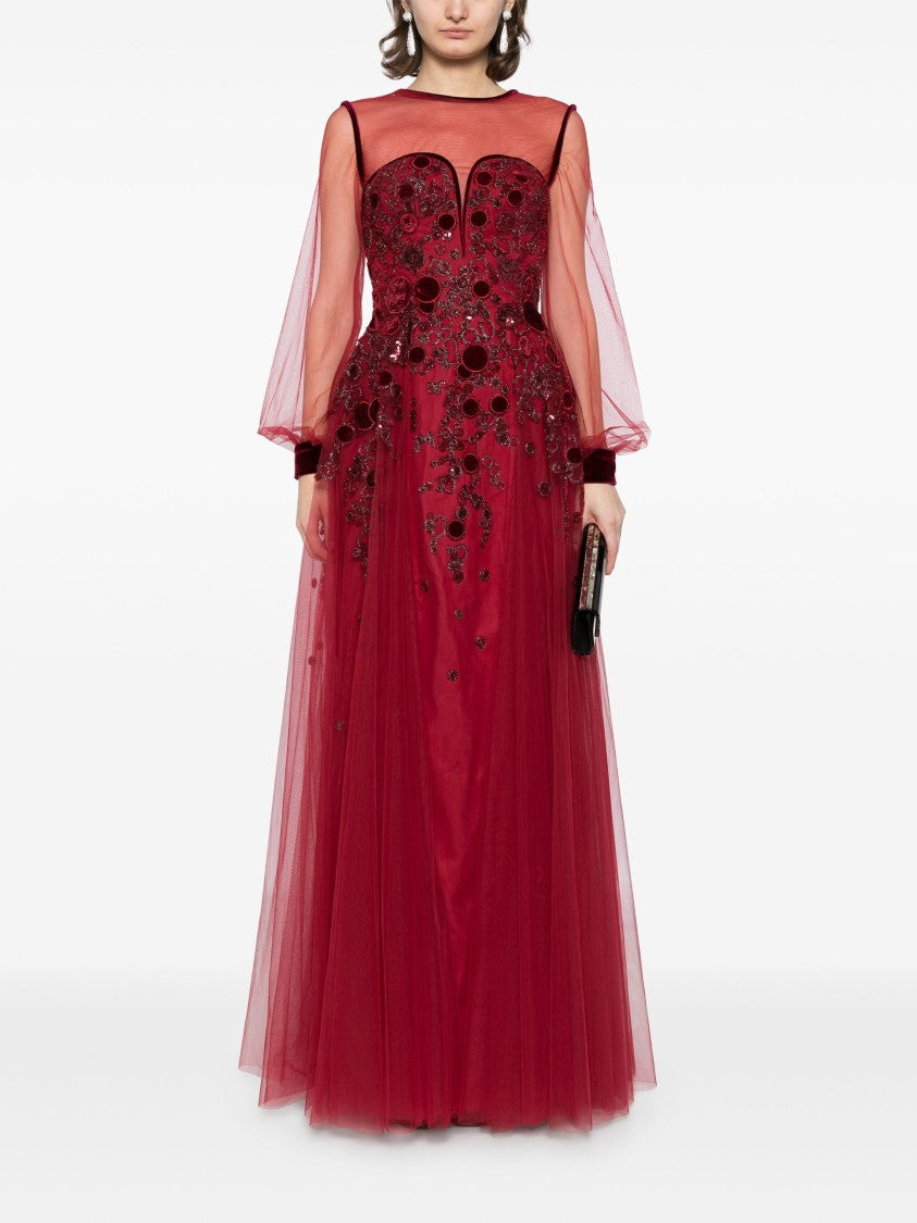 Embroidered Tulle Dress