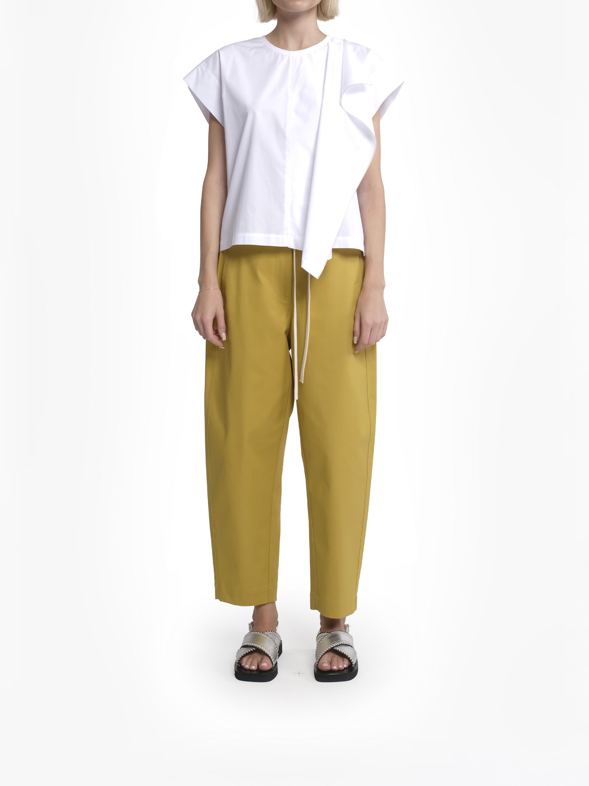 Mustard Yellow Pantalone Disco Track Pants