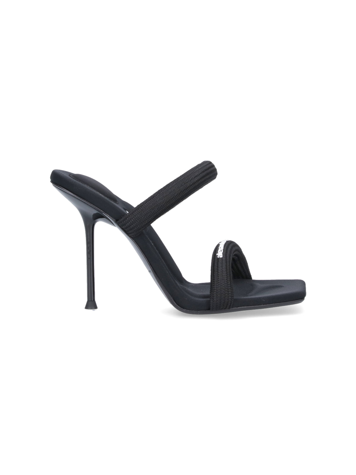 "Julie" Sandals, In Black Padded Nylon