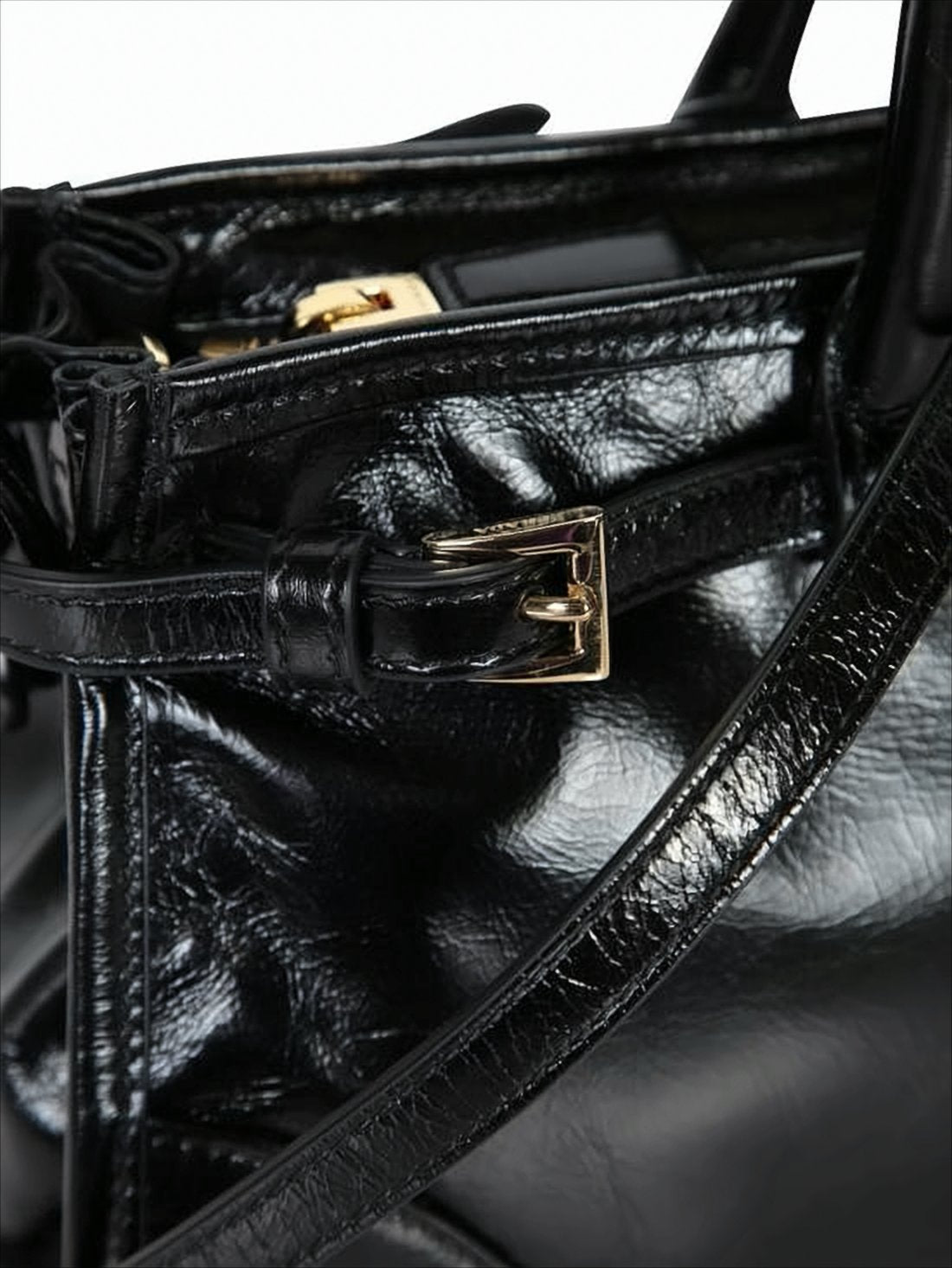 Black Leather Shoulder Bag