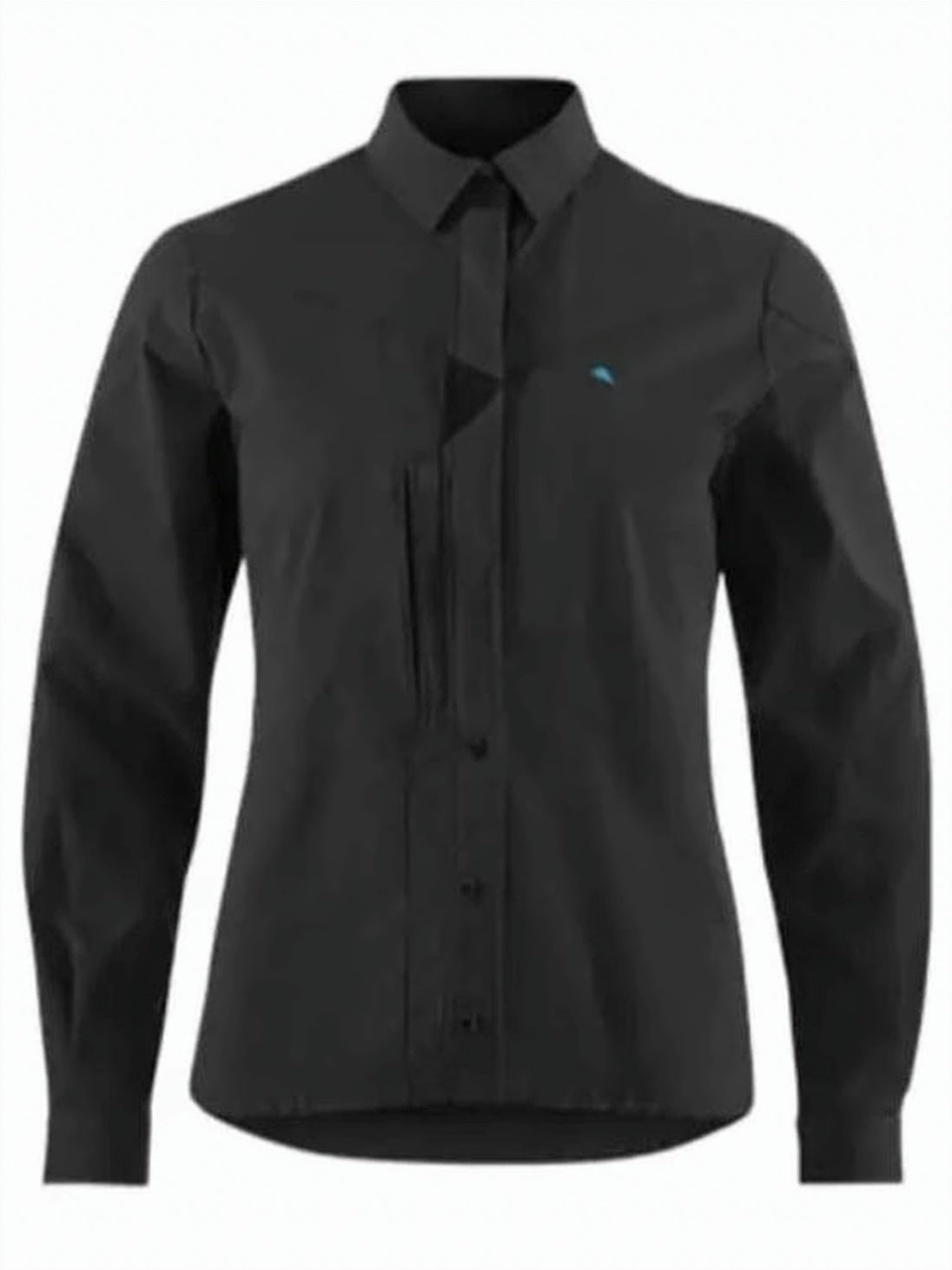 Fitted Black Shirt with Classic Collar