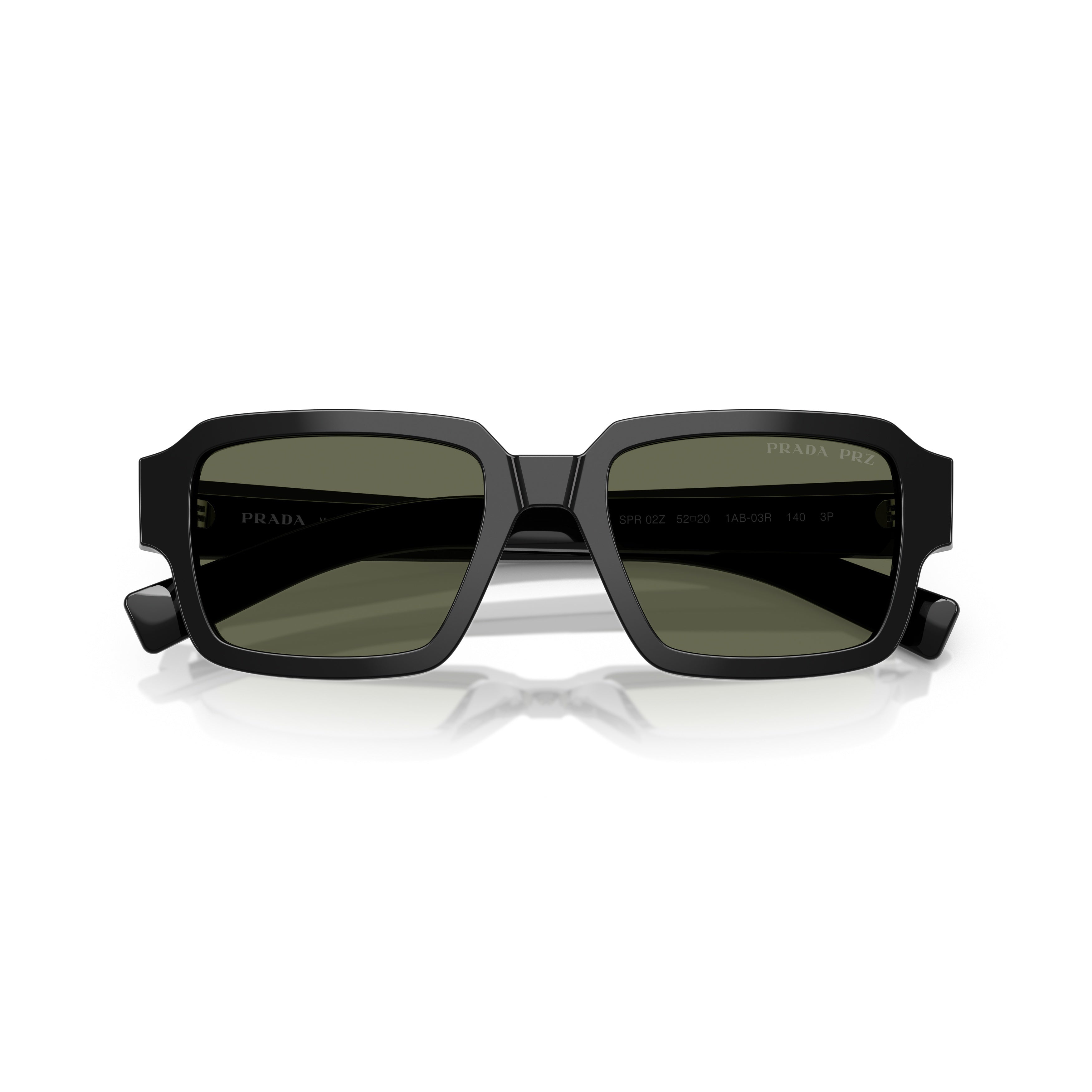 0pr 02zs Bold Rectangular Tortoiseshell Sunglasses from Prada