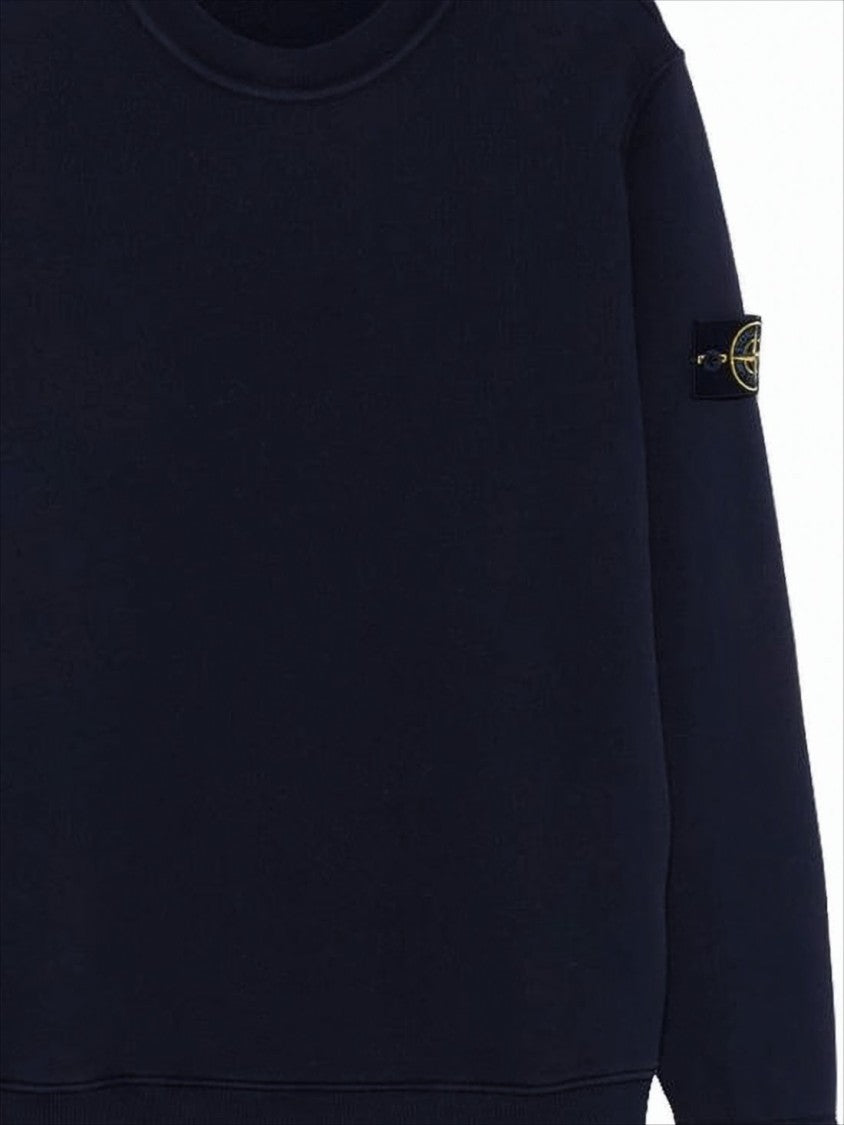 Long-Sleeve Crewneck Sweatshirt with Ribbed Detailing