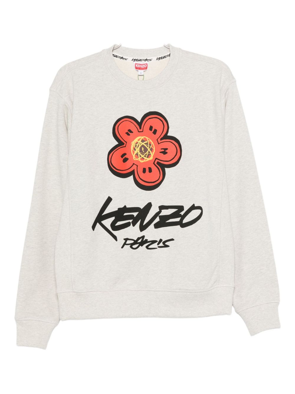 Flower Graphic Print Cotton Sweatshirt