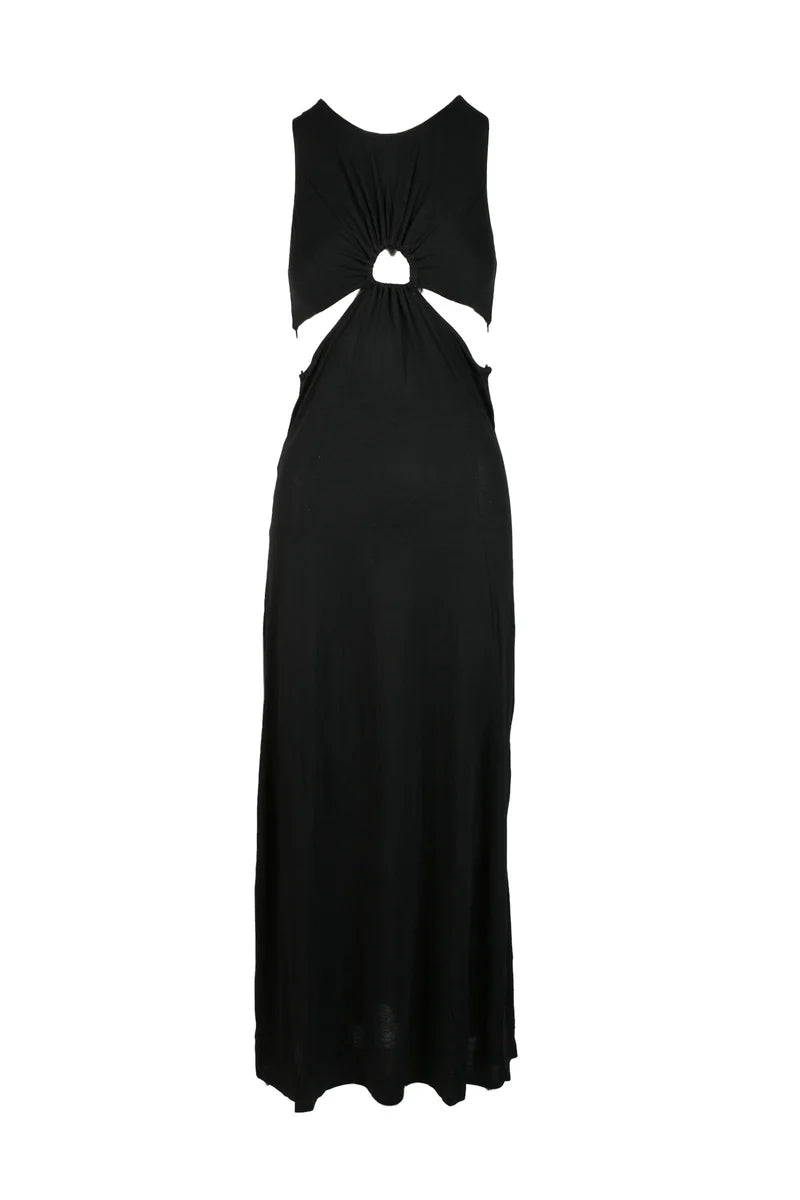 Long Jersey Dress - Black