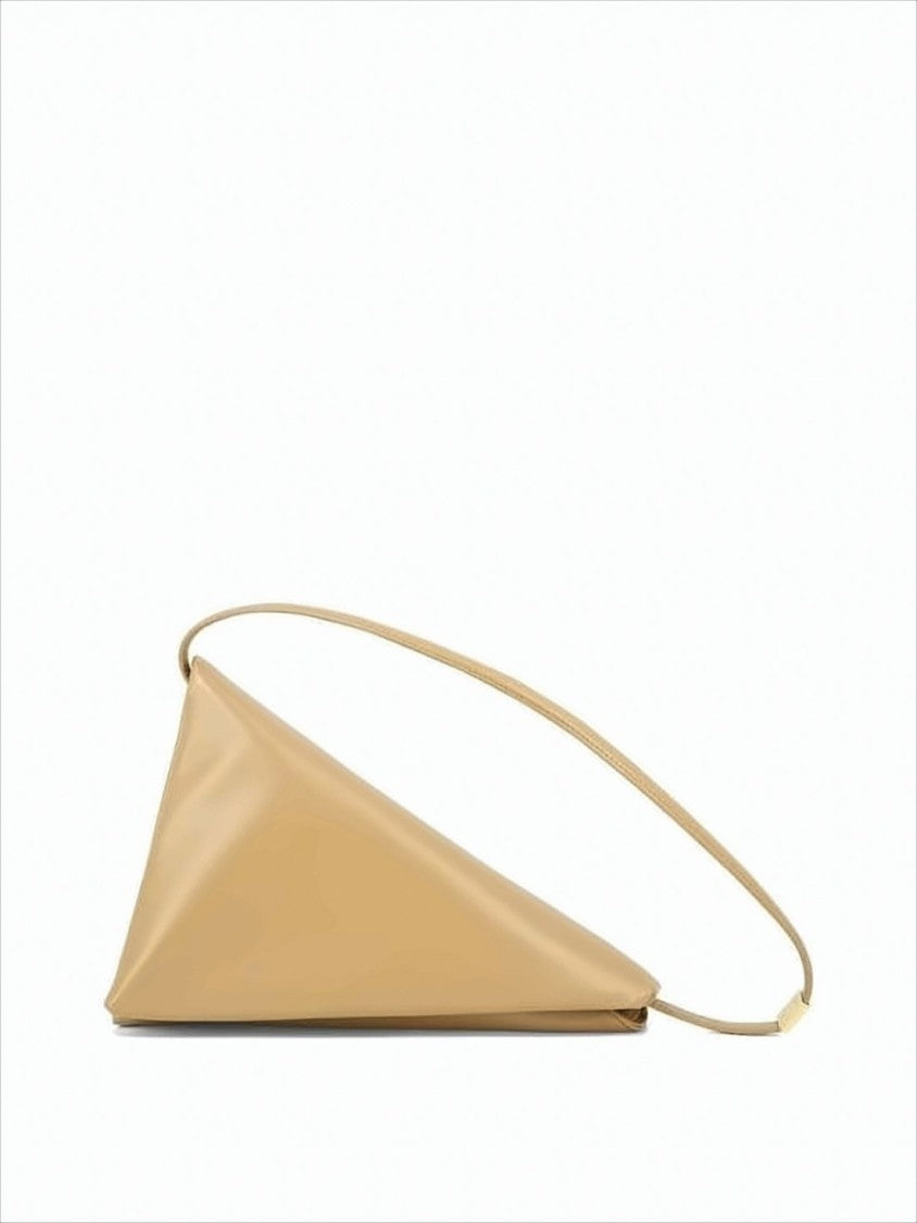 Triangular Geometric Tote Bag in Smooth Calf Leather