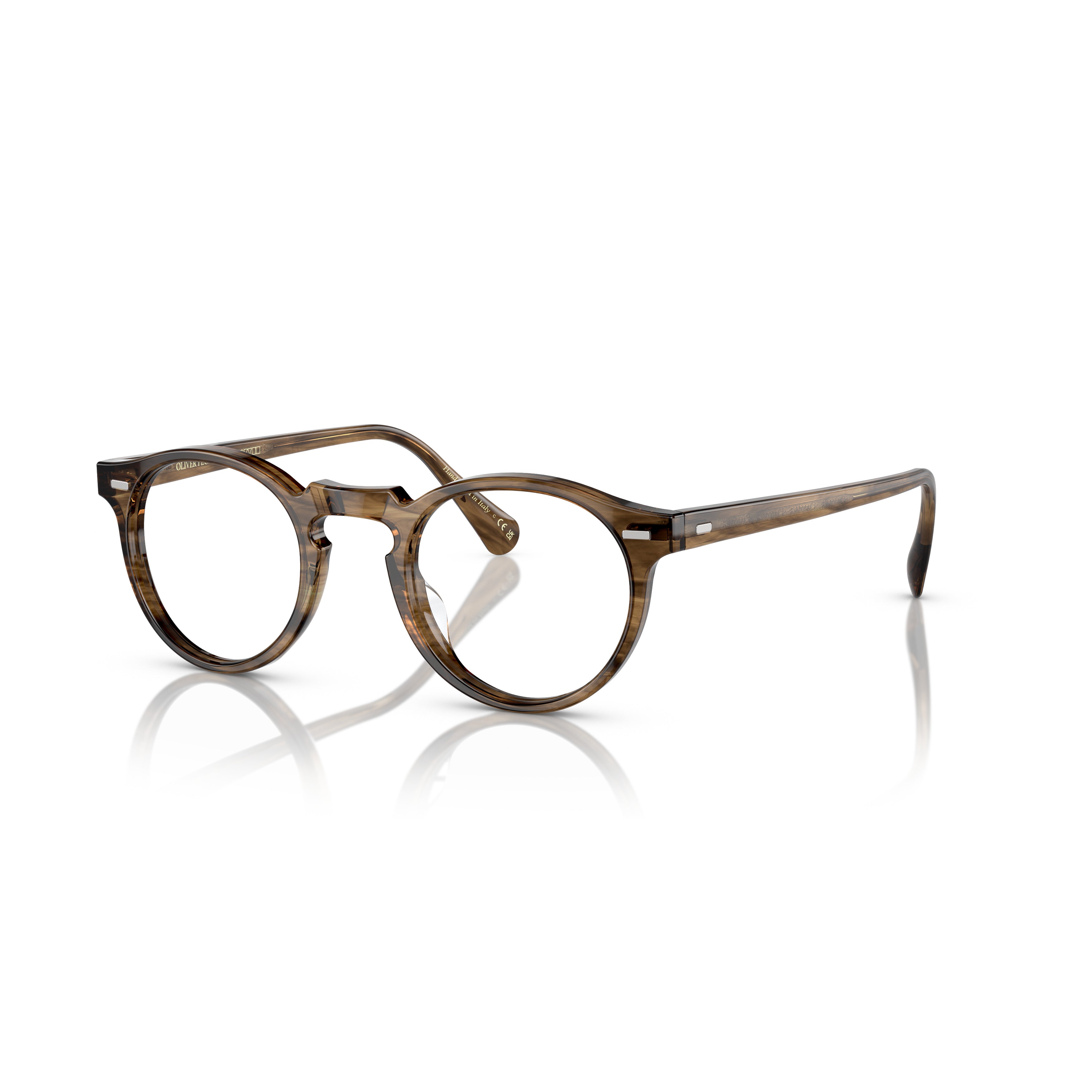 0Ov5186 Round Acetate Eyeglasses with Tortoiseshell Pattern