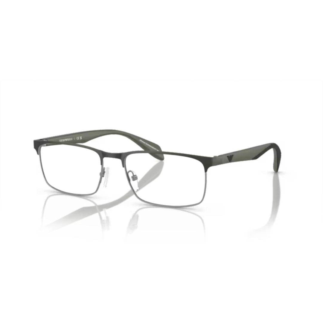 0ea1149 Rectangular Grey Eyeglasses with Matte Metal Frame