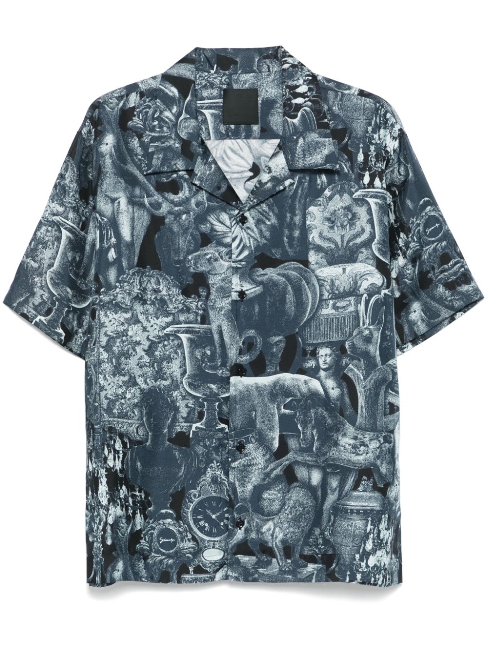 Indigo Blue Silk Shirt