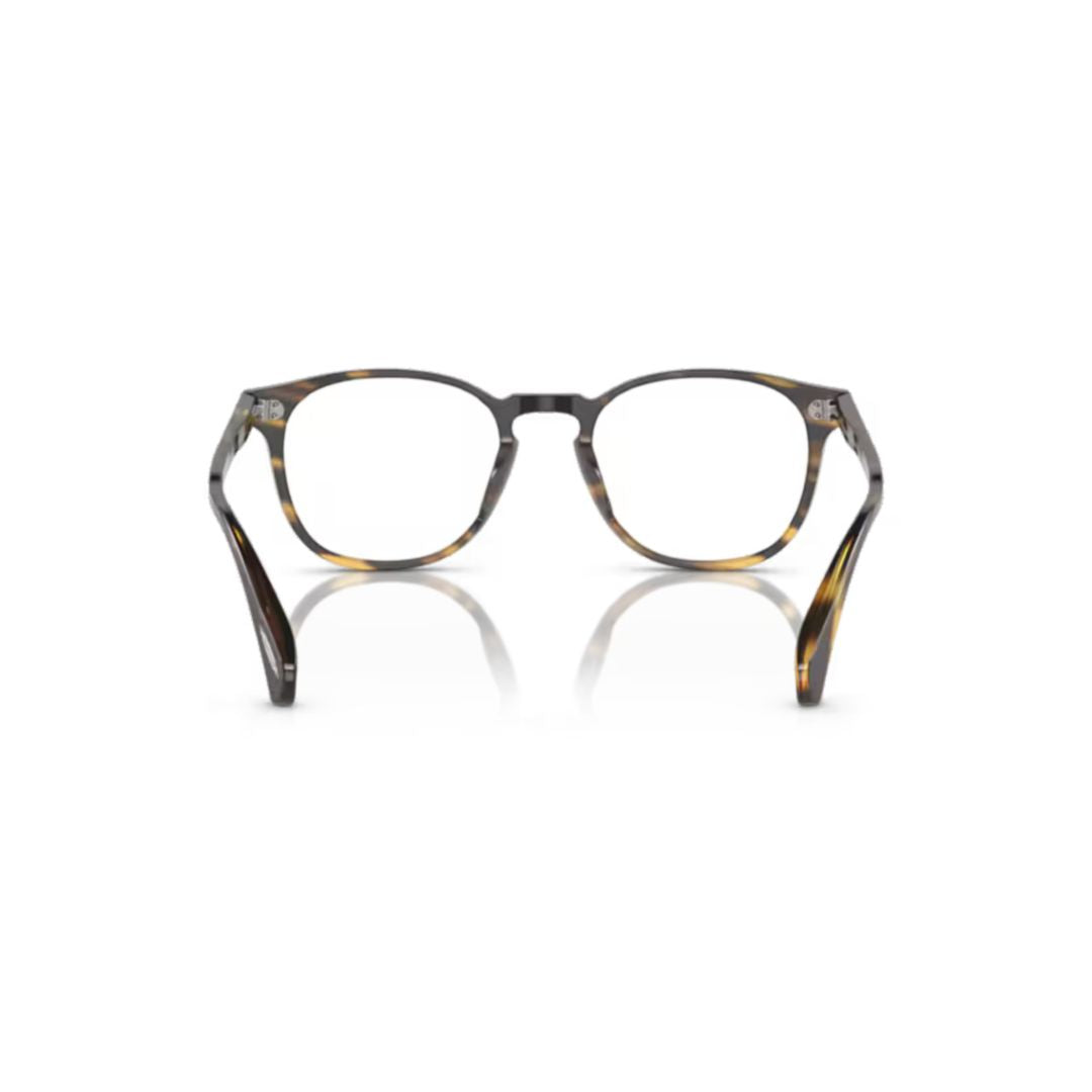 0ov5298u Tortoiseshell Round Frame Eyeglasses with Keyhole Bridge