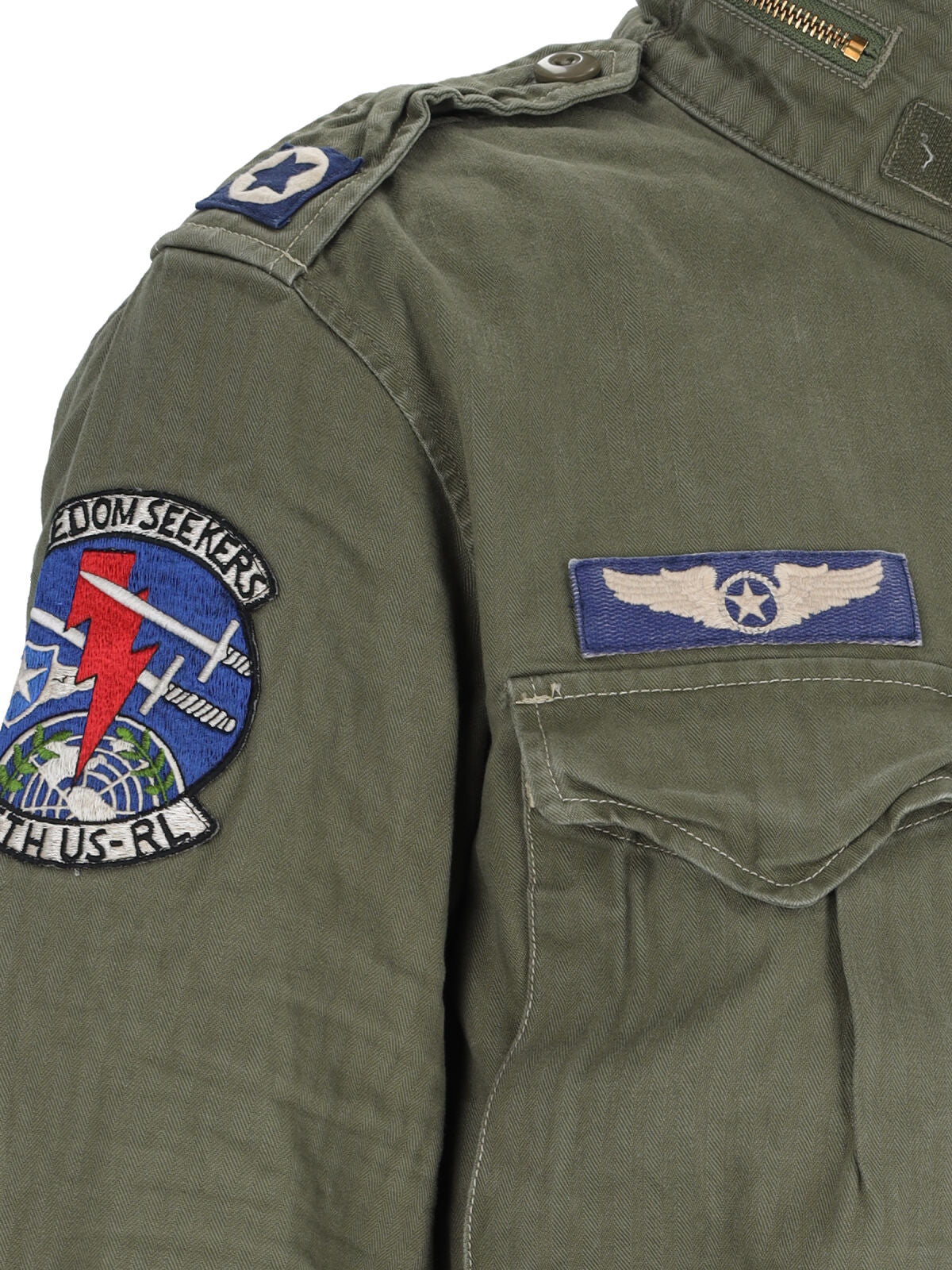 Military Jacket With Patch – Green