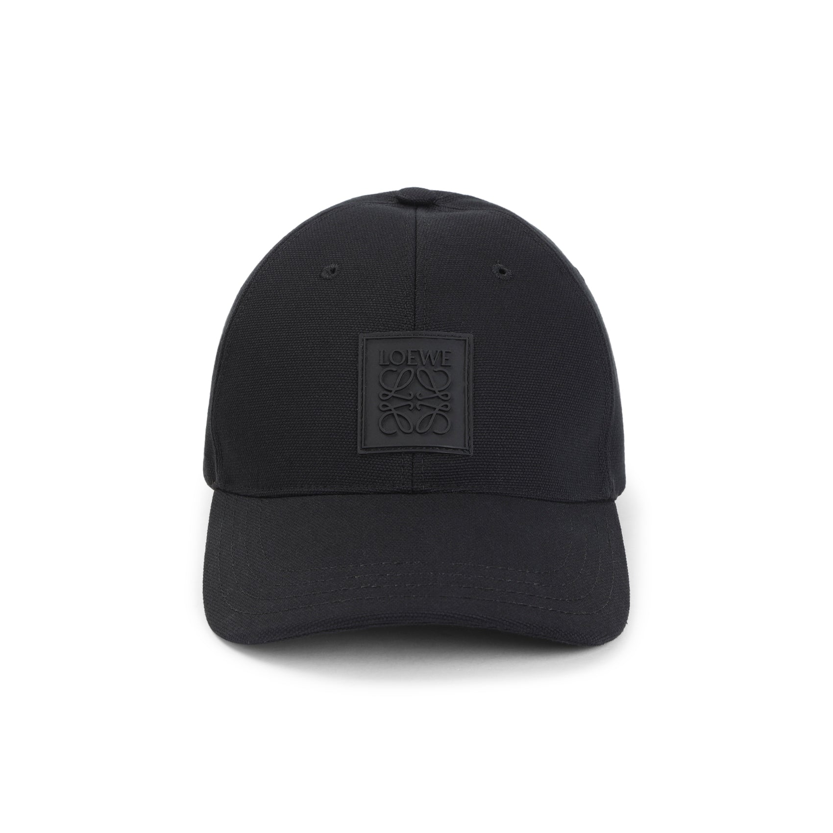 Structured Black Baseball Cap With Adjustable Strap