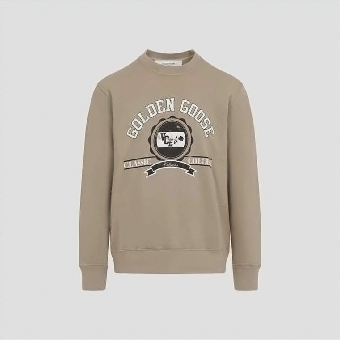 Long-Sleeve Relaxed Fit Sweatshirt with Vintage Emblem