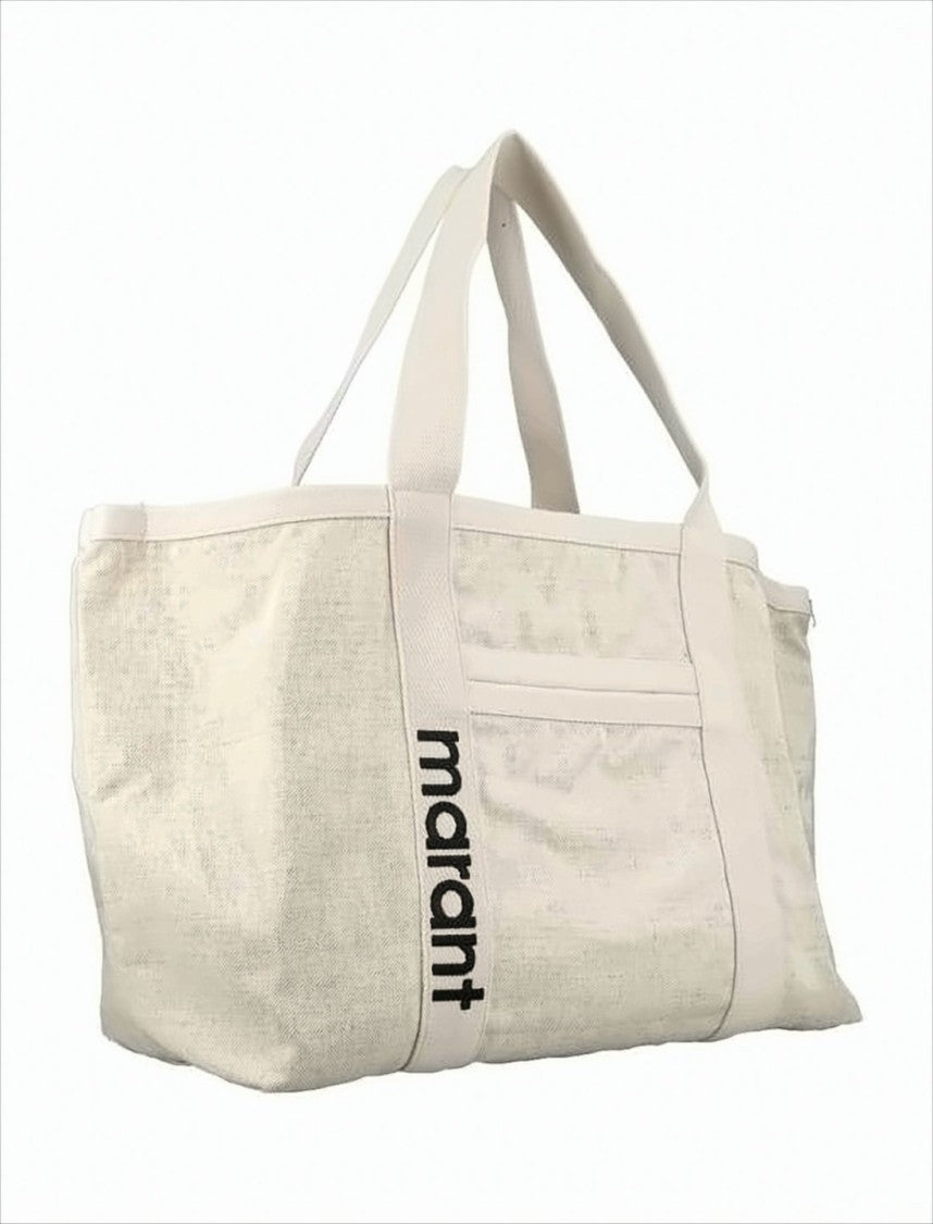 Textured Linen-Cotton Shoulder Bag with Relaxed Silhouette