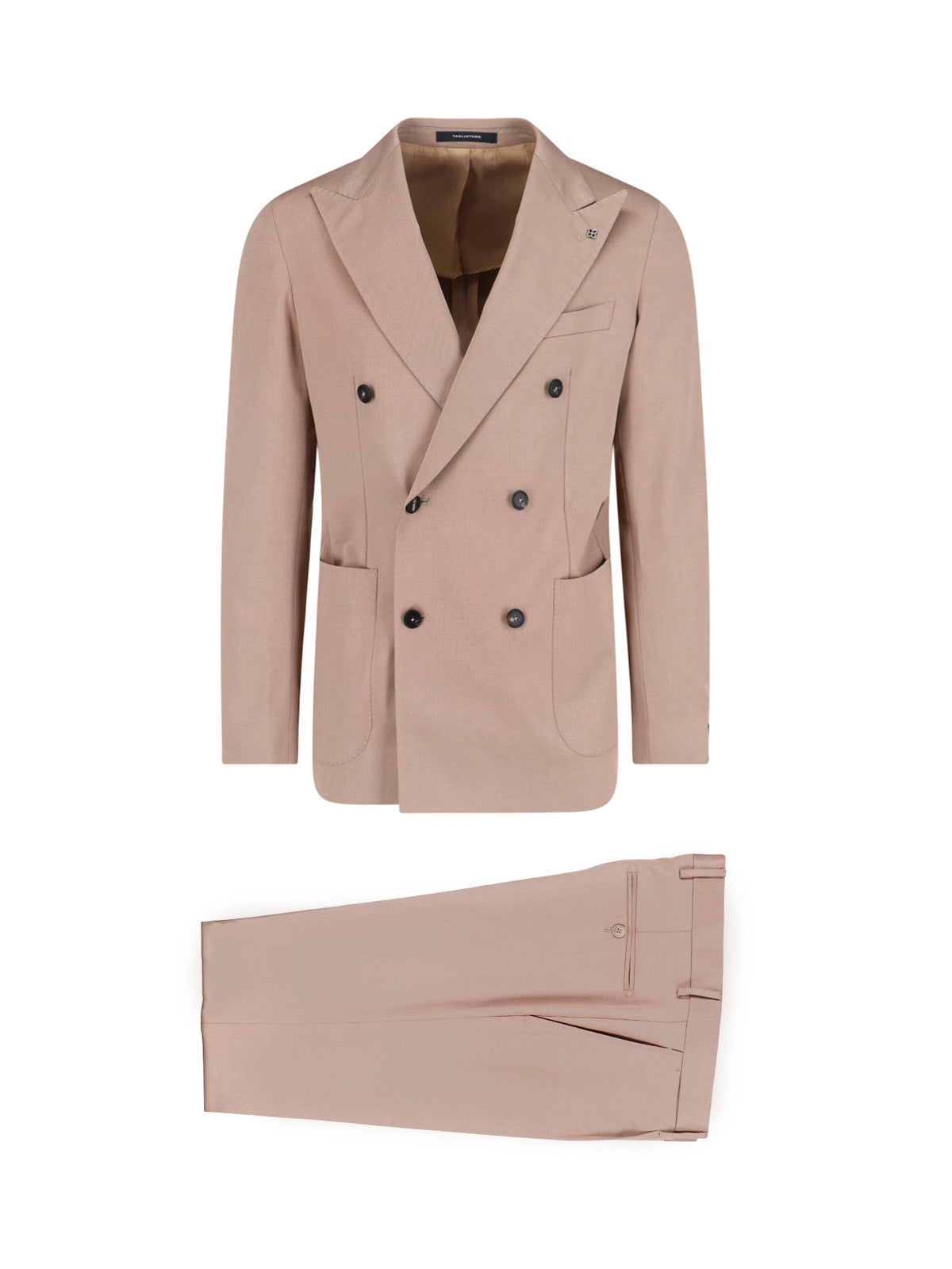 Beige Dress Shirt With Classic Collar And Button-Down Front
