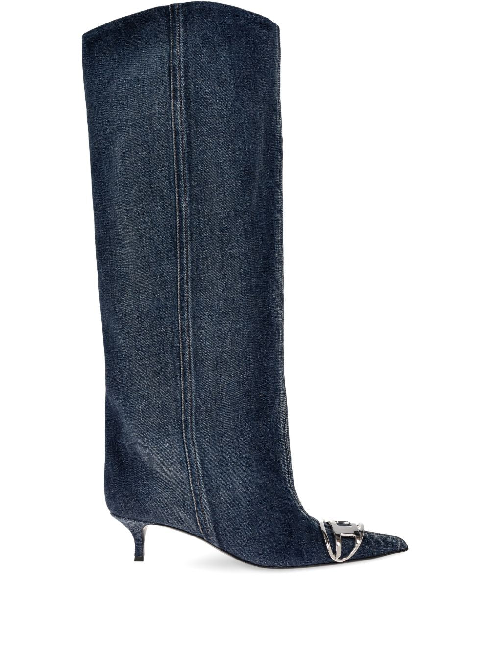 Denim Slouchy Boots