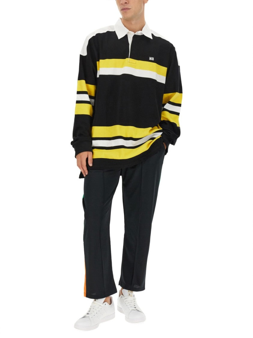 Polo Shirt With Stripe Pattern