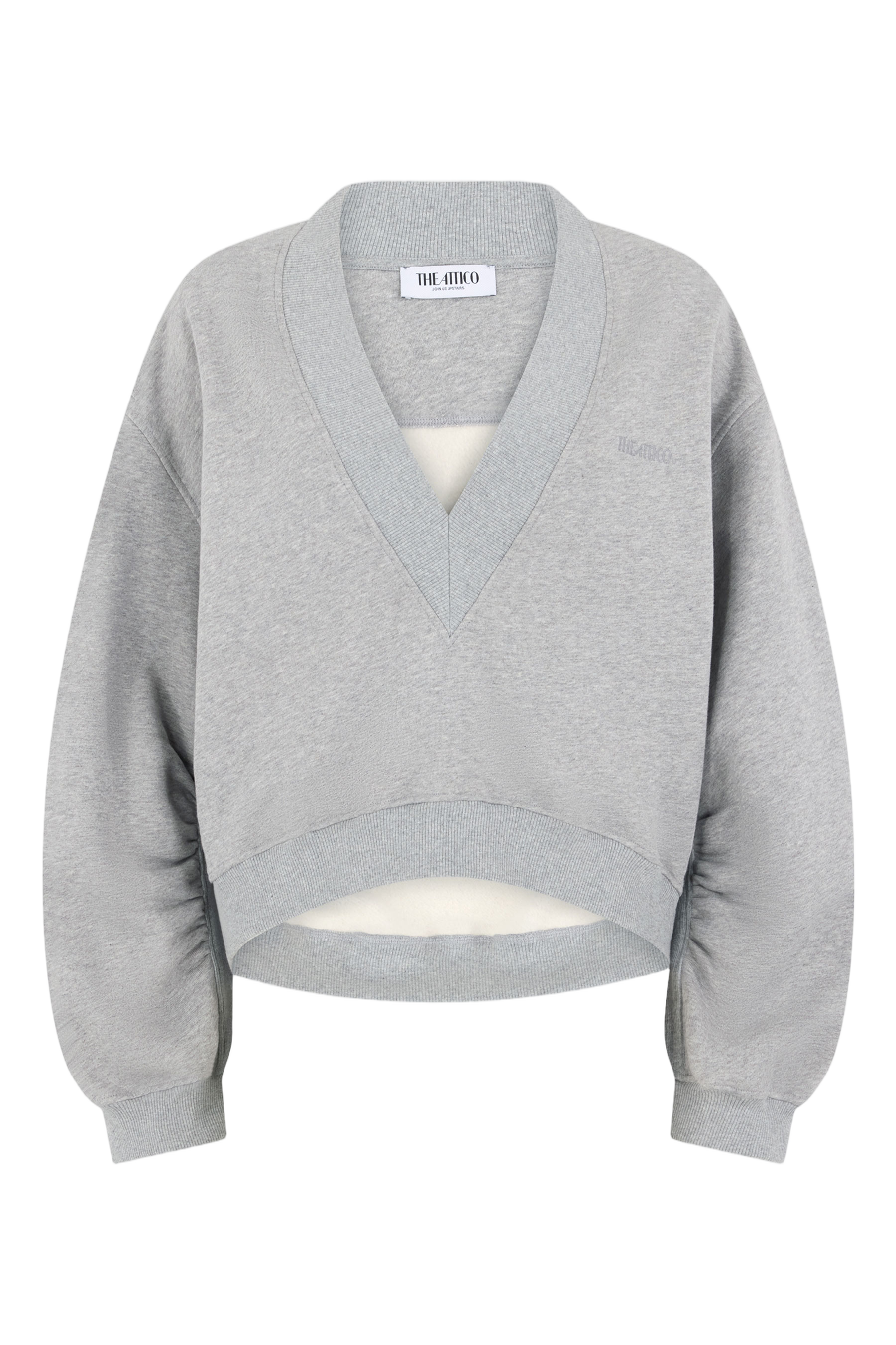 Cropped Sweater With Balloon Sleeves