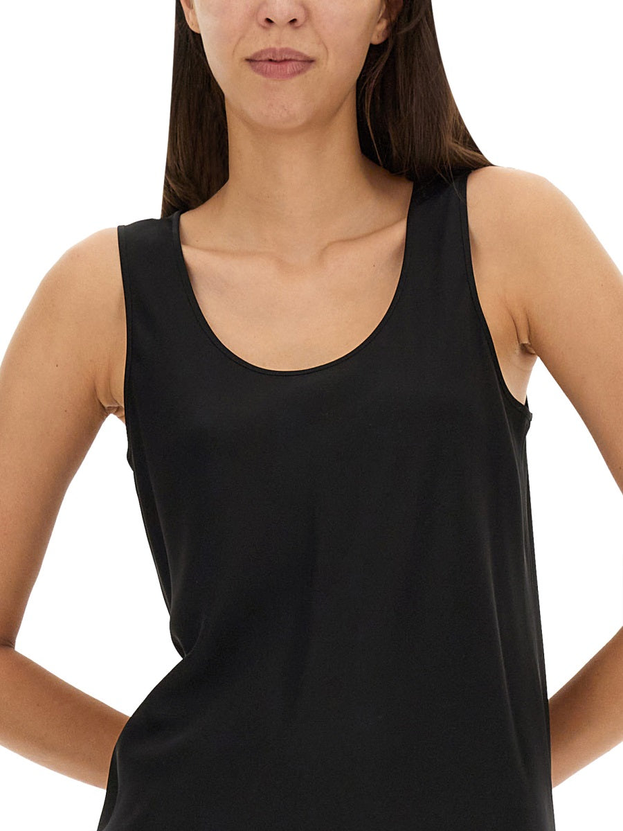 Sleeveless Midi Dress In Luxurious Silk Blend