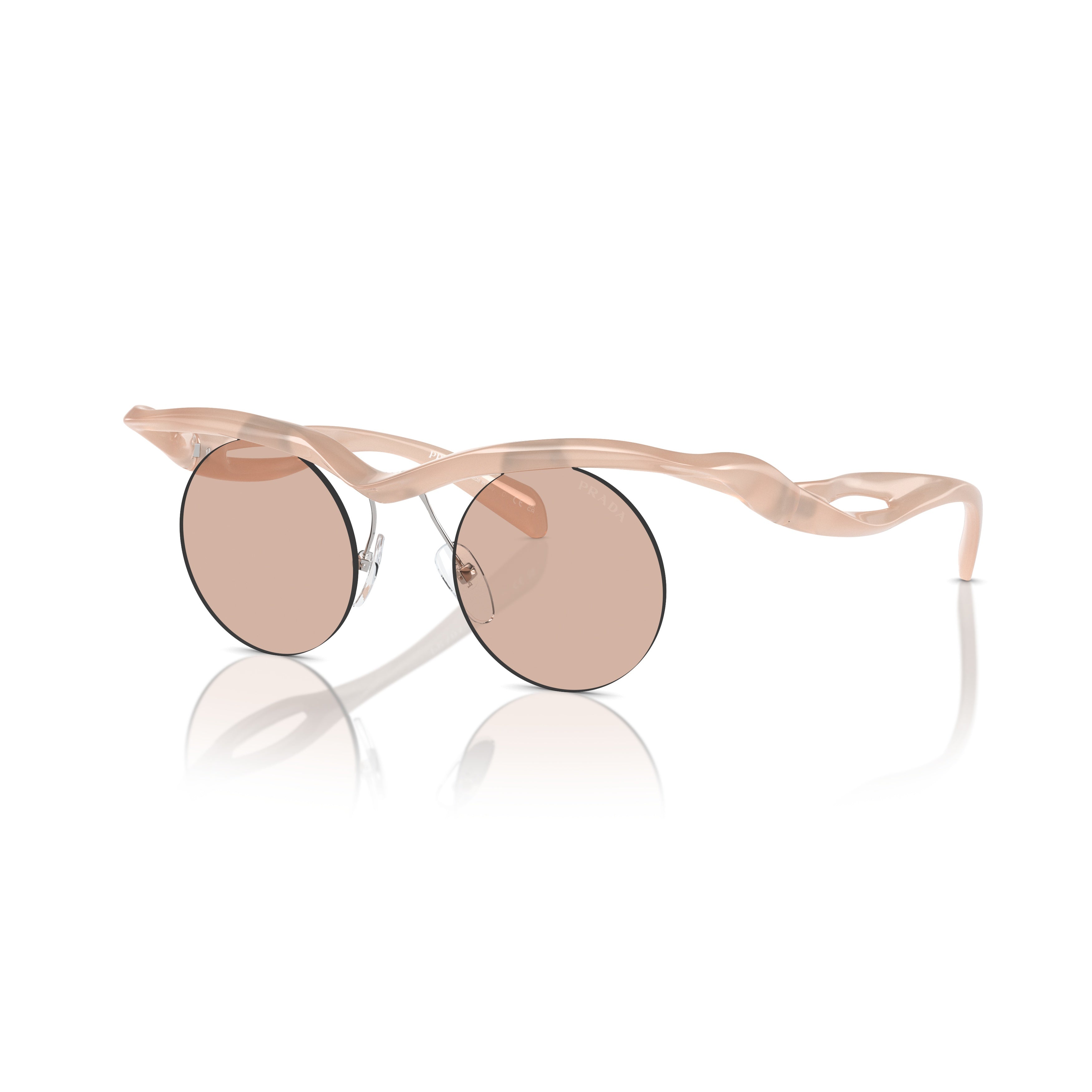 0pr A24s Translucent Wavy Acetate Sunglasses