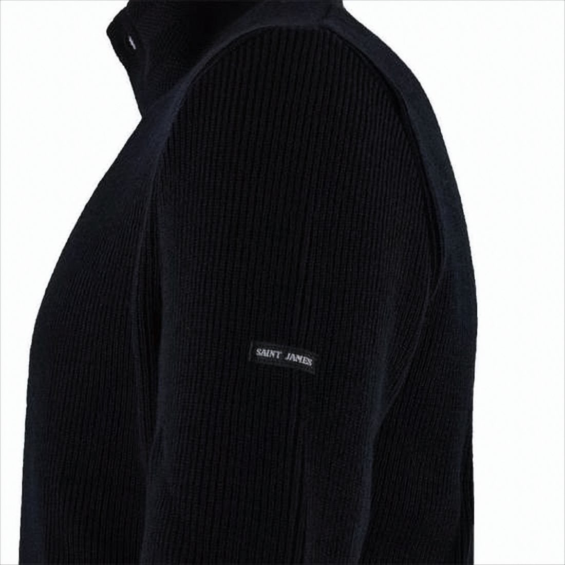 Ribbed Knit Turtleneck Sweater With High Collar And Three-Button Placket