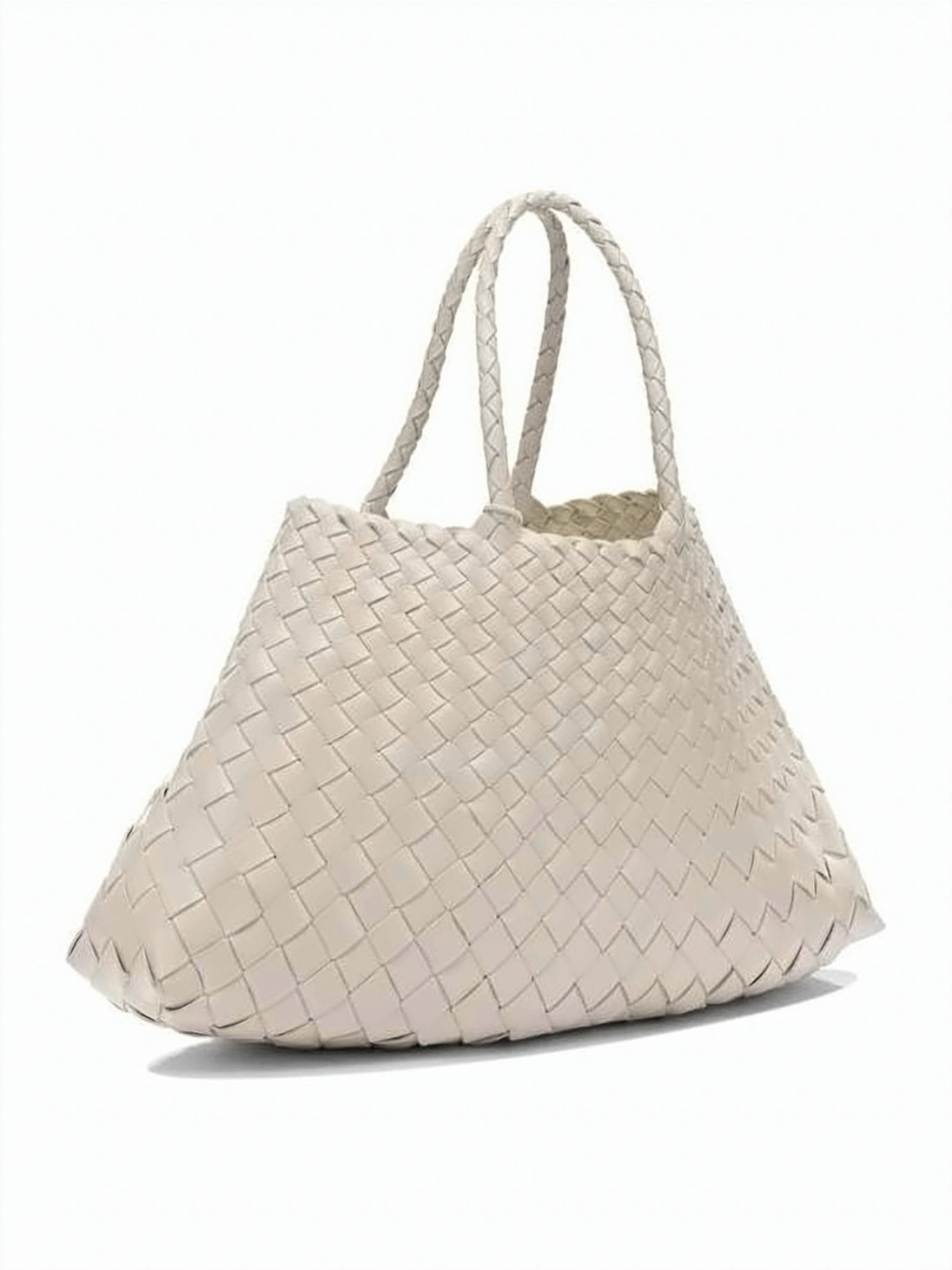 Woven Buffalo Leather Tote Bag