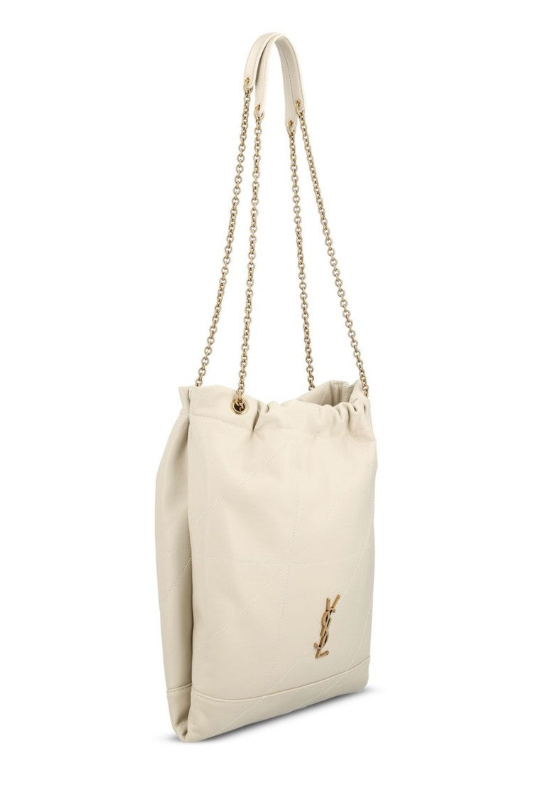 Lambskin Shoulder Bag with Gold-tone Chain Strap