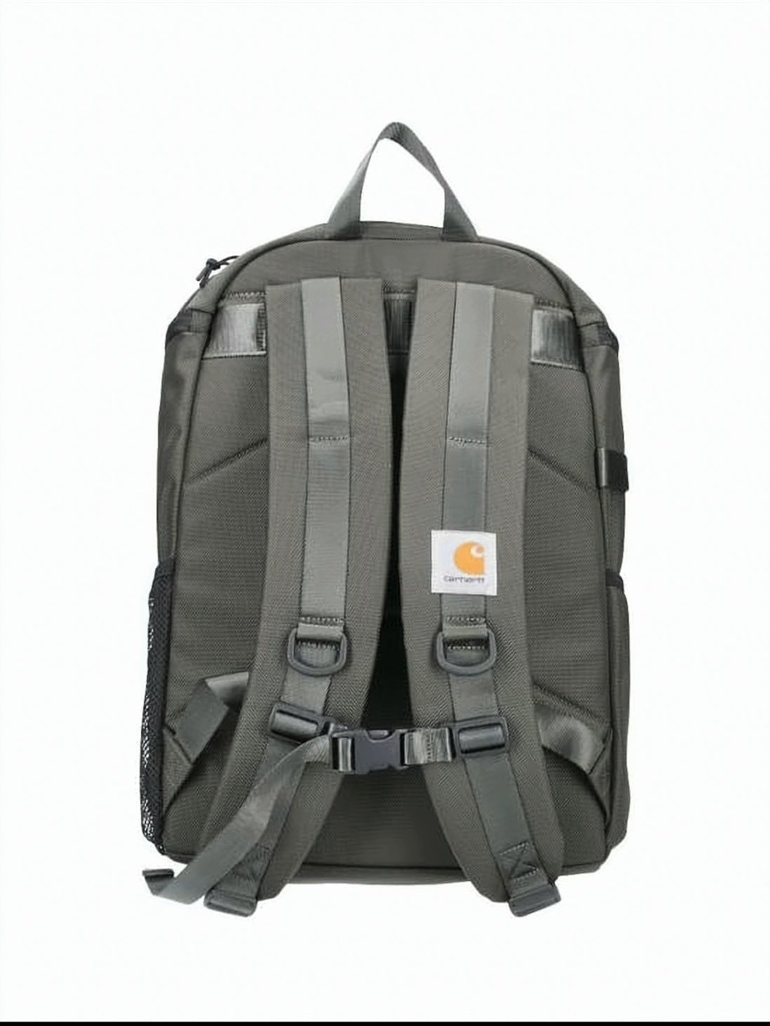 Structured Green Nylon Backpack with Padded Straps