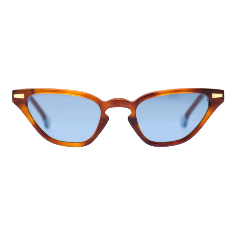 Alessandra Col 4 -Kymini Cat-Eye Tortoiseshell Sunglasses with Gold Accents