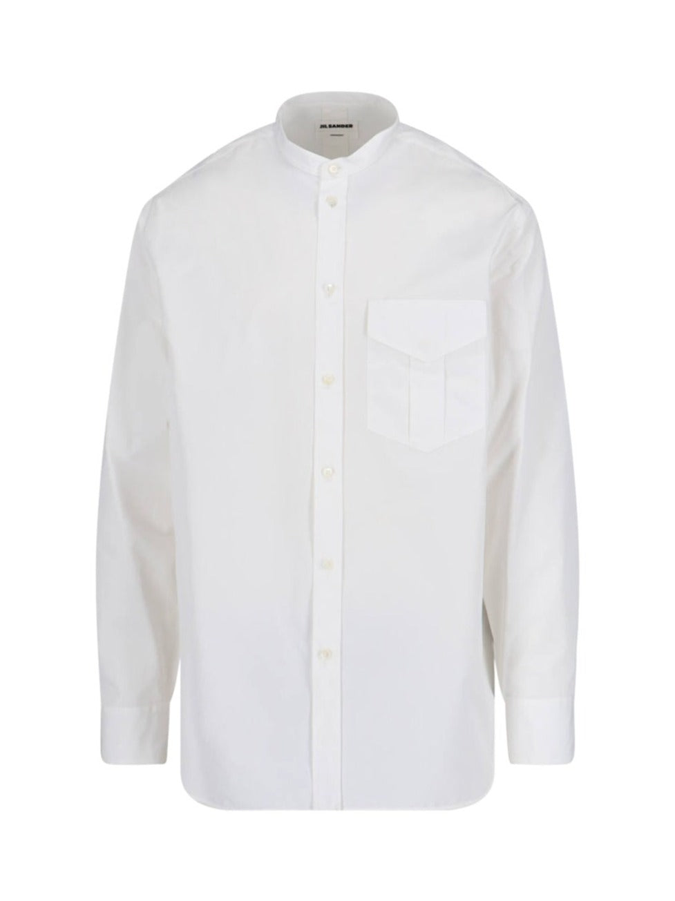 Mandarin Collar Shirt – White