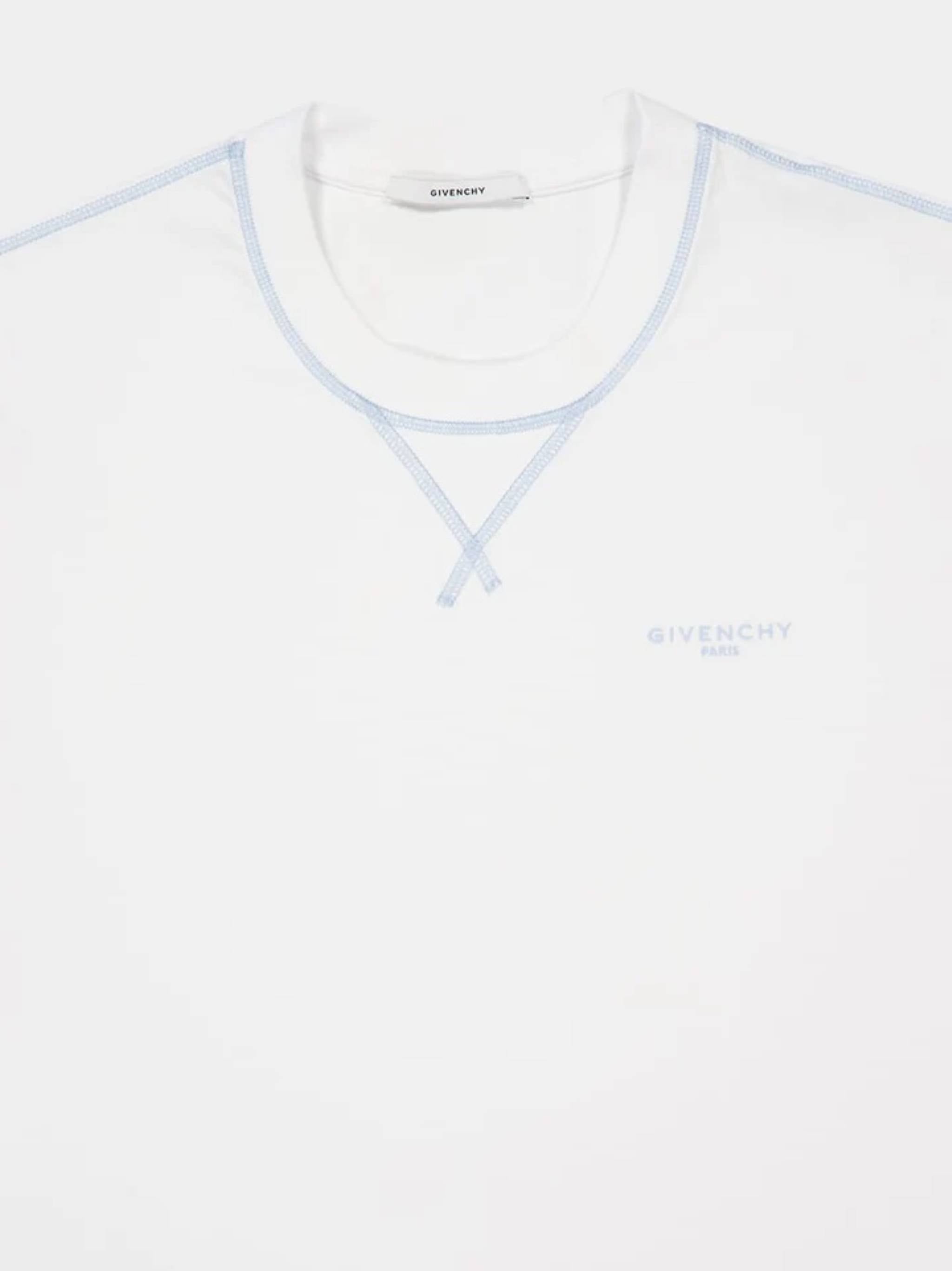 COUTURE SEAM CONTRASTED STITCH T-SHIRT