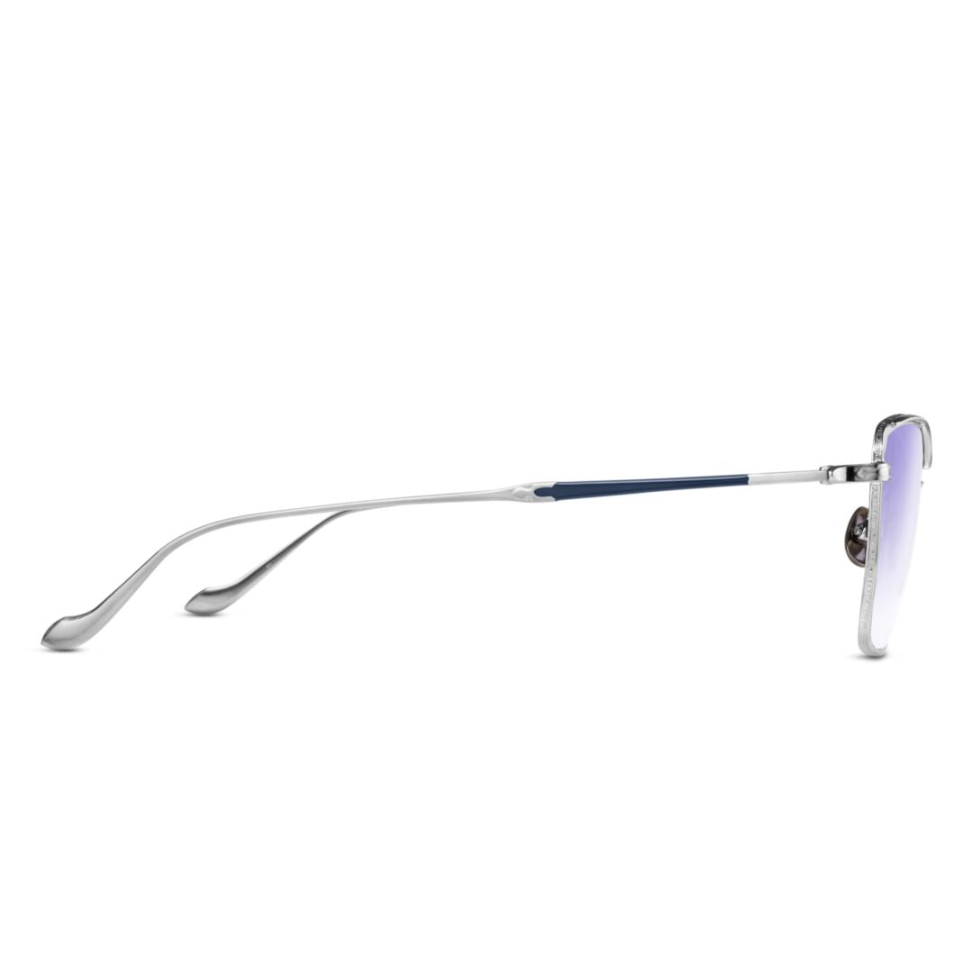M3147.Sg Rectangular Silver Sunglasses with Gradient Lenses