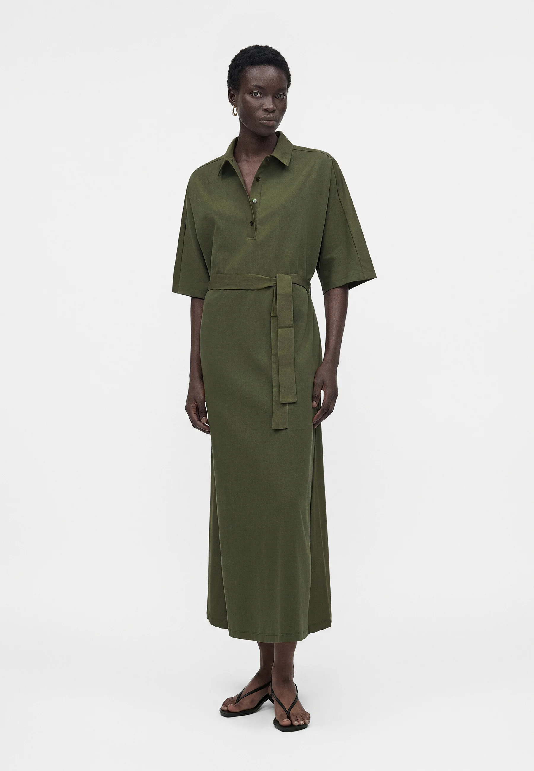 Midi Polo Dress with Relaxed Fit