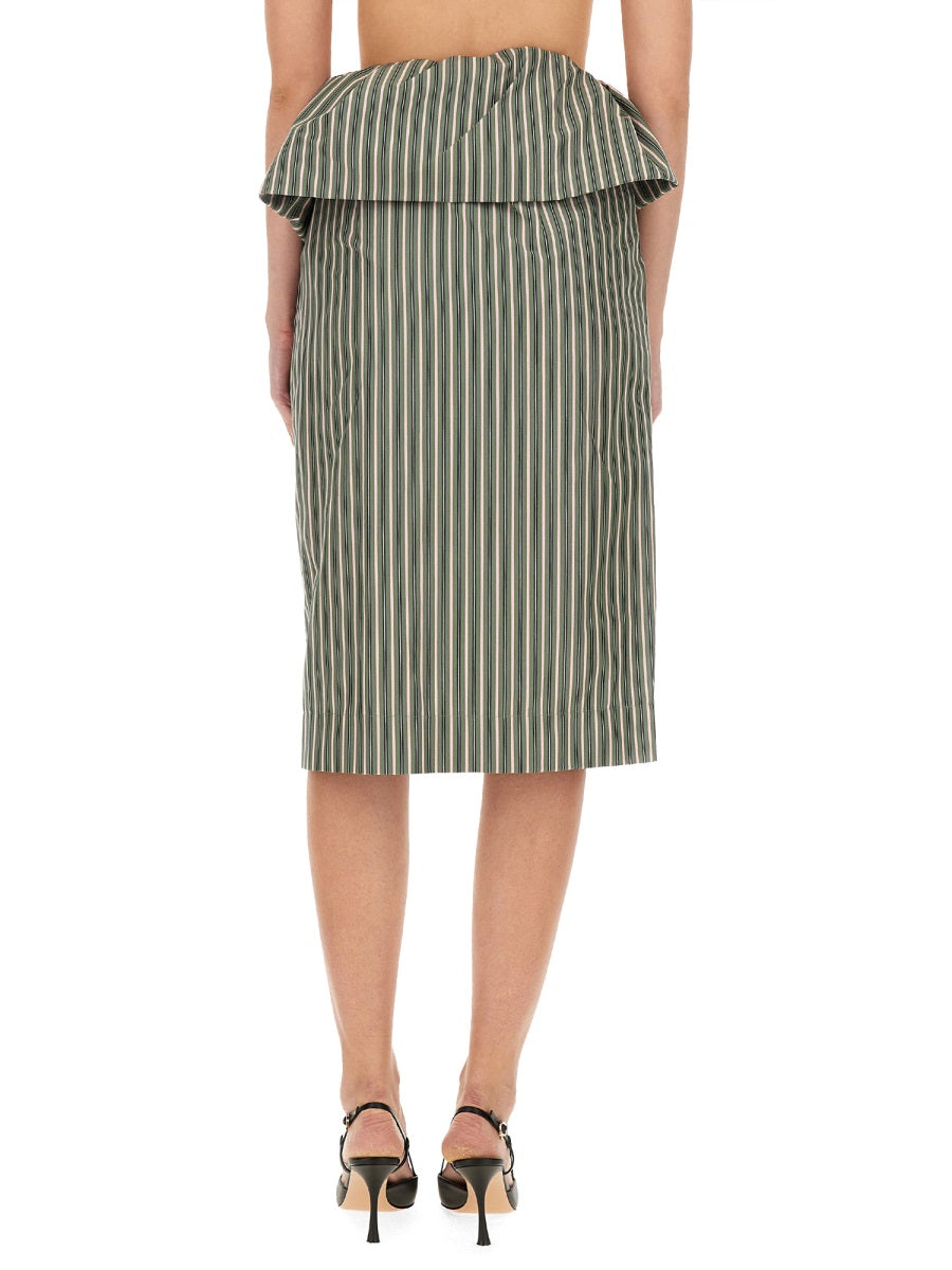 Striped Midi Skirt