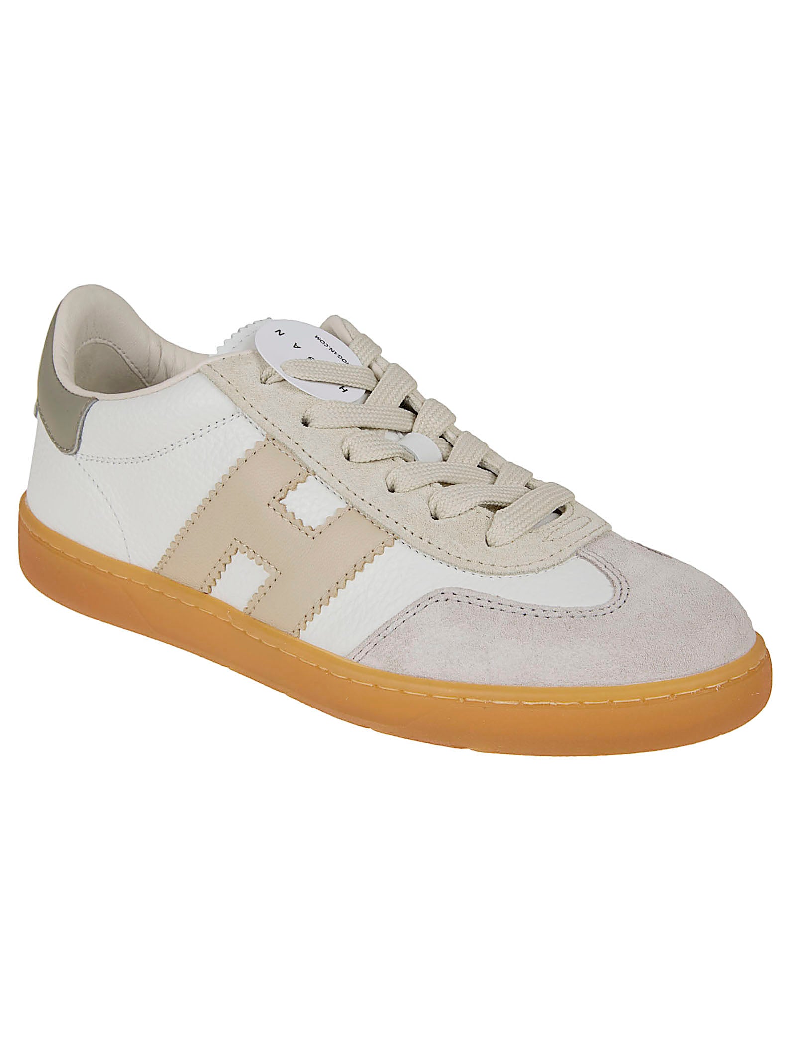 Amber Sole Design Sneakers with Calf Leather