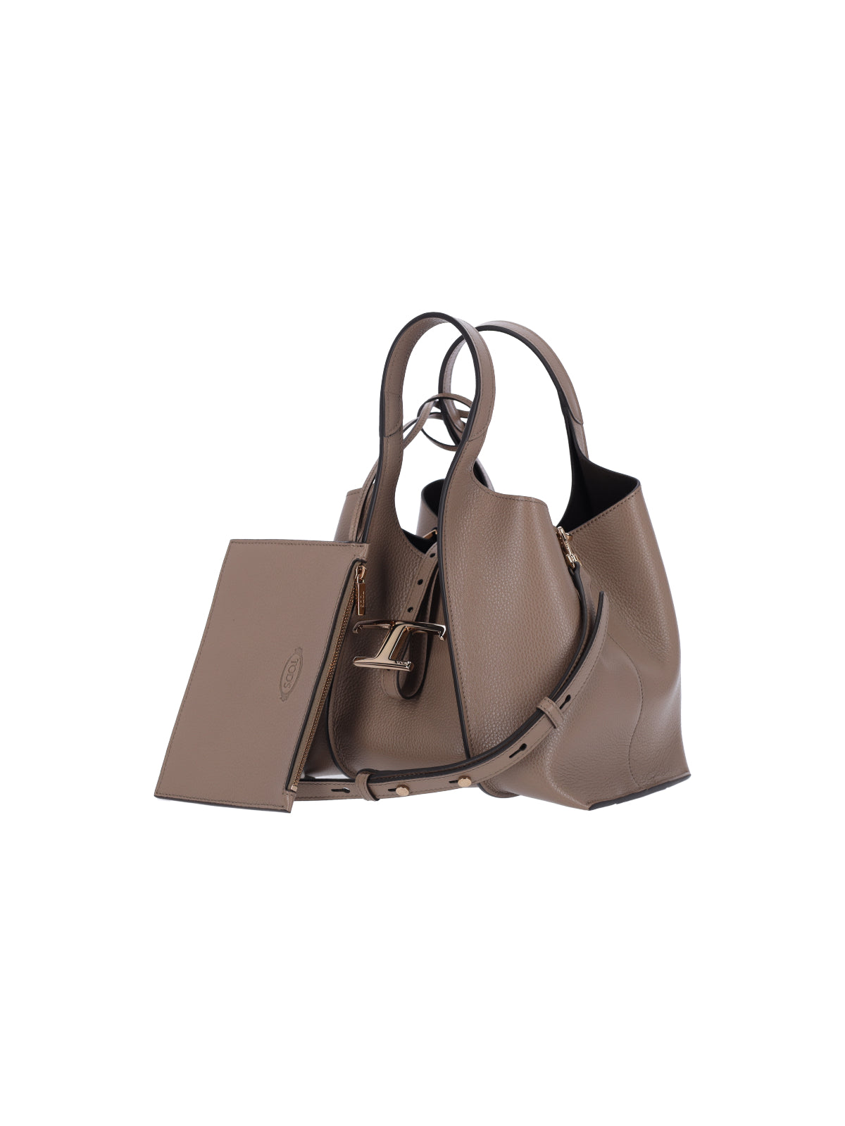 Mini Bag In Taupe Calfskin
