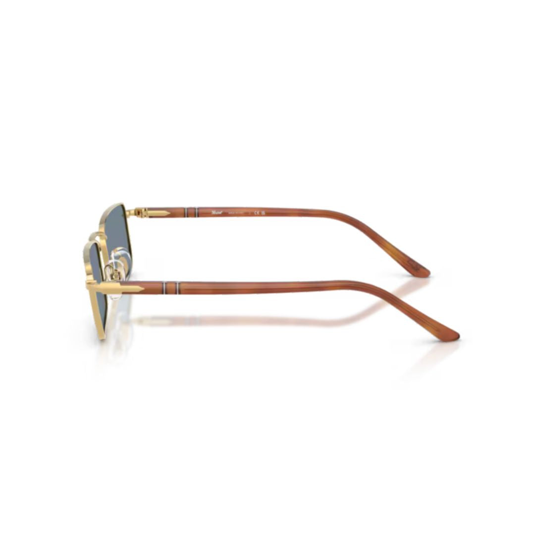 0po1025s Rectangular Metal Sunglasses with Tortoiseshell Accents